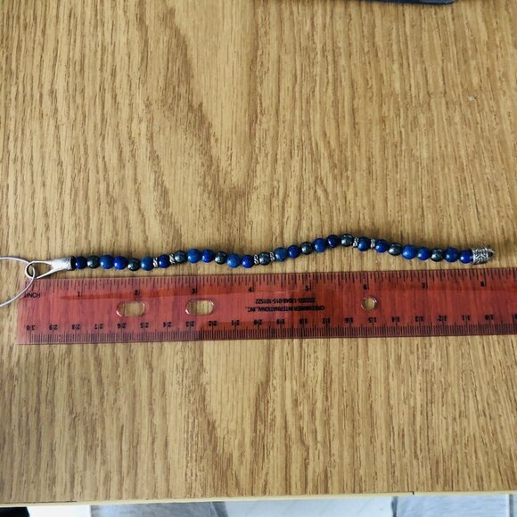 Brand New W/Tags John Hardy Lapis Lazuli, Sodalite & Hematite Bead Bracelet Sz M - Picture 9 of 9